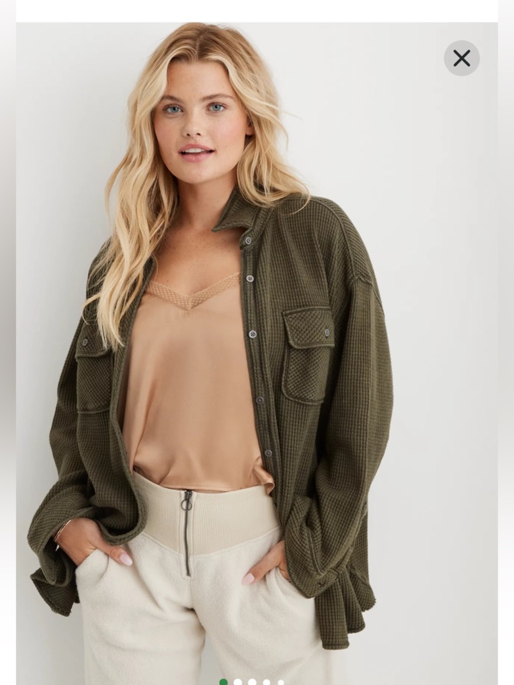 Aerie LumberJane Waffle Shirt Large